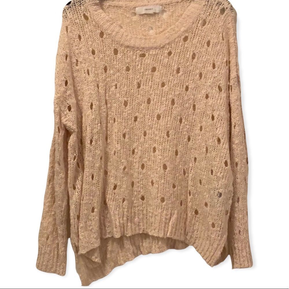Forever 21 Pink Holey Sweater